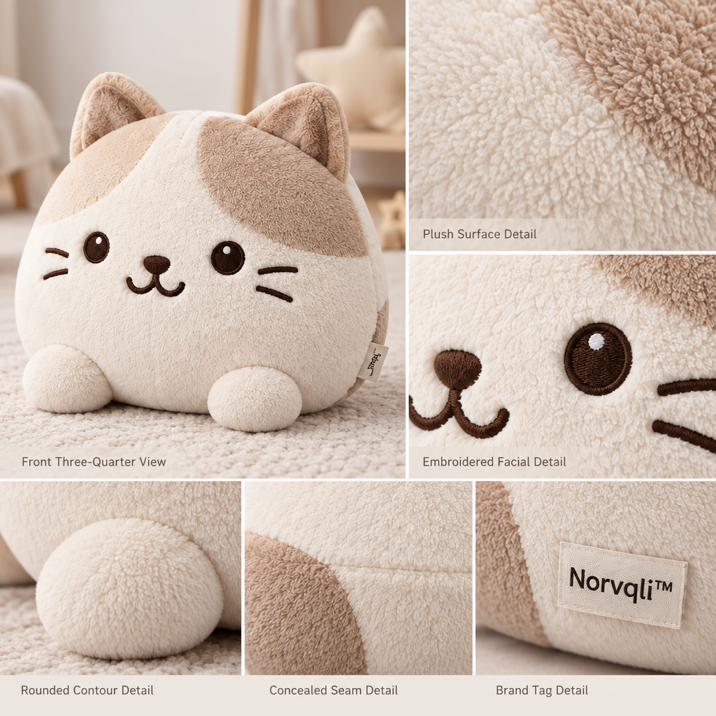 Norvqli™ Cartoon-Shaped Children’s Cushion main image 06