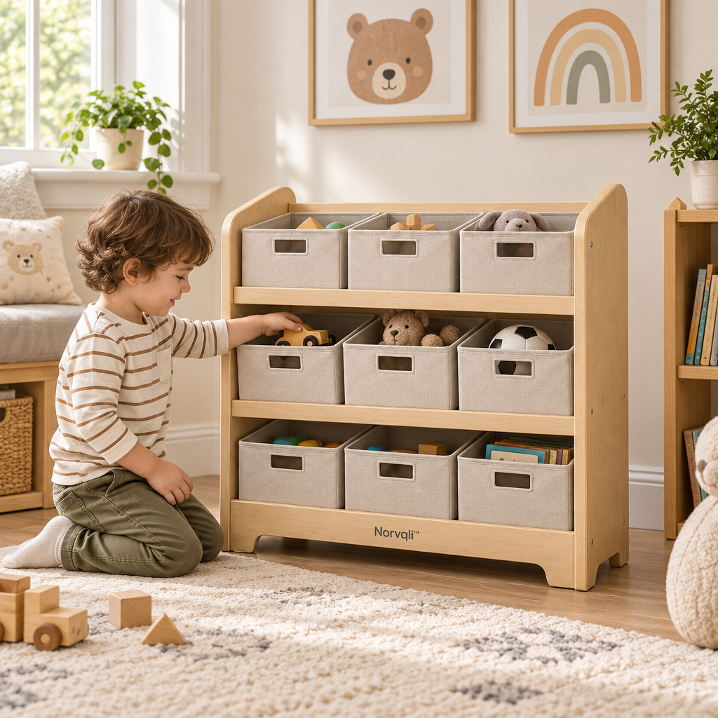 Norvqli™ Multi-Tier Children’s Toy Storage Shelf main image 02