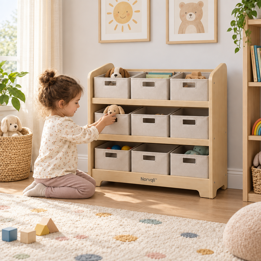 Norvqli™ Multi-Tier Children’s Toy Storage Shelf main image 04