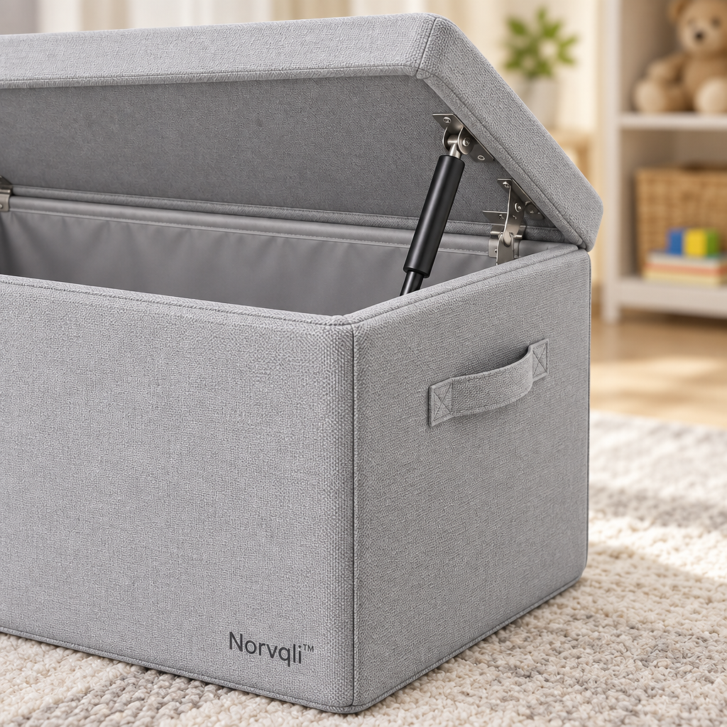 Norvqli™ Large Lidded Toy Storage Box main image 03