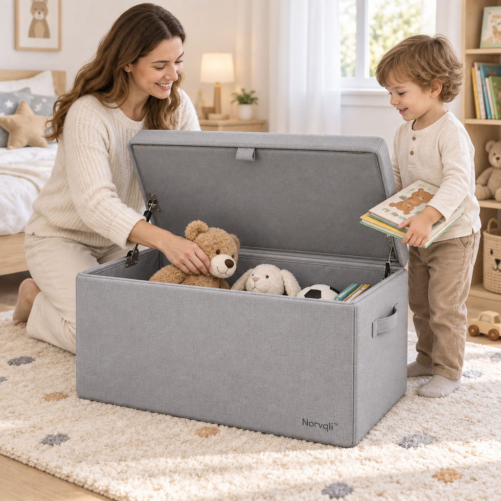 Norvqli™ Large Lidded Toy Storage Box main image 05