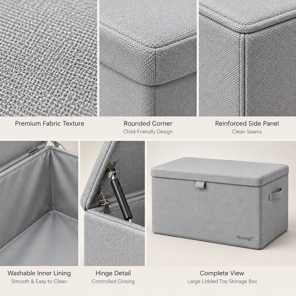Norvqli™ Large Lidded Toy Storage Box main image 06