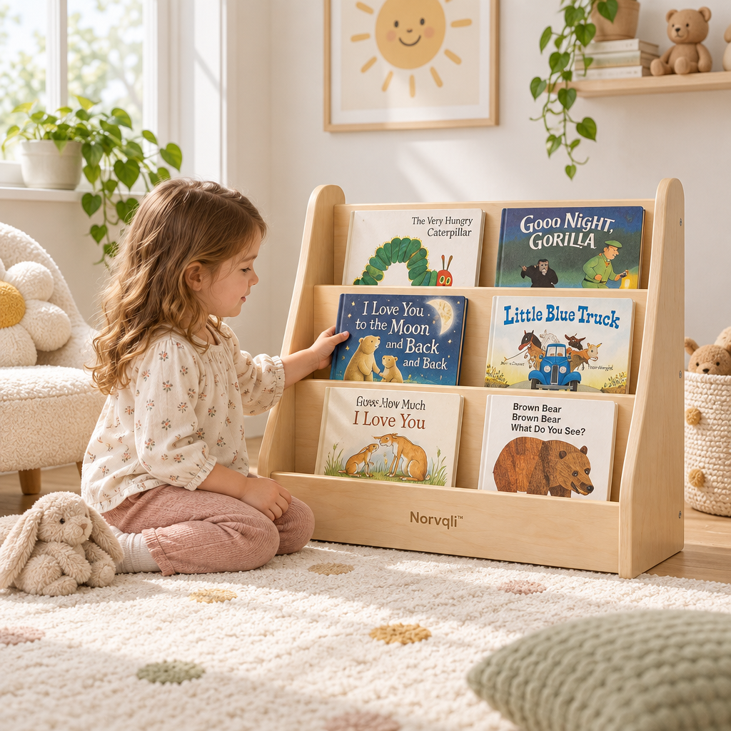 Norvqli™ Children’s Picture Book Display Shelf main image 02