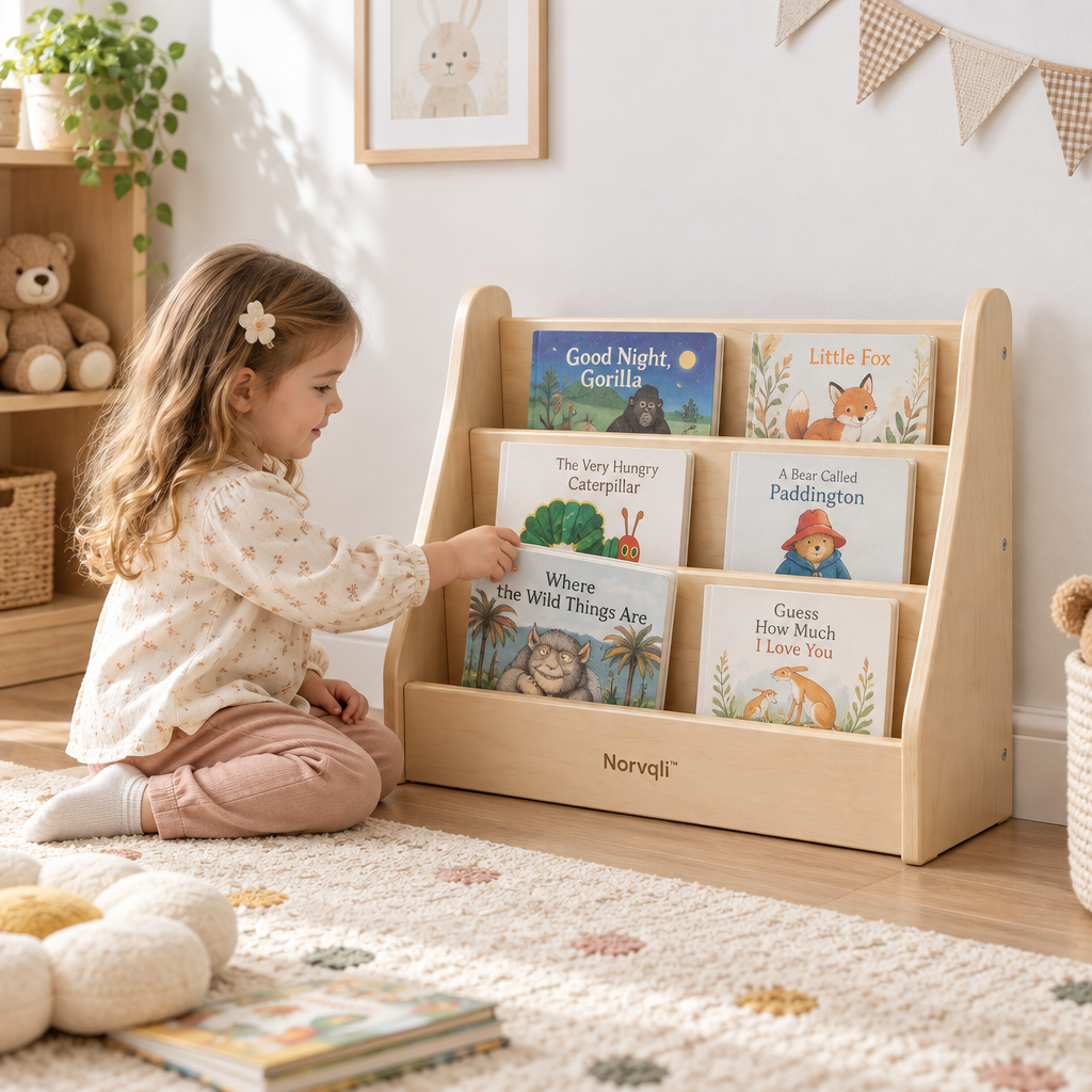 Norvqli™ Children’s Picture Book Display Shelf main image 04