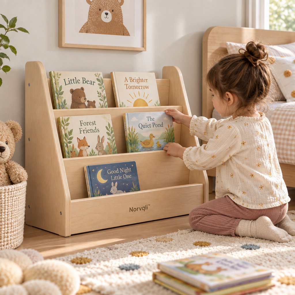Norvqli™ Children’s Picture Book Display Shelf main image 05