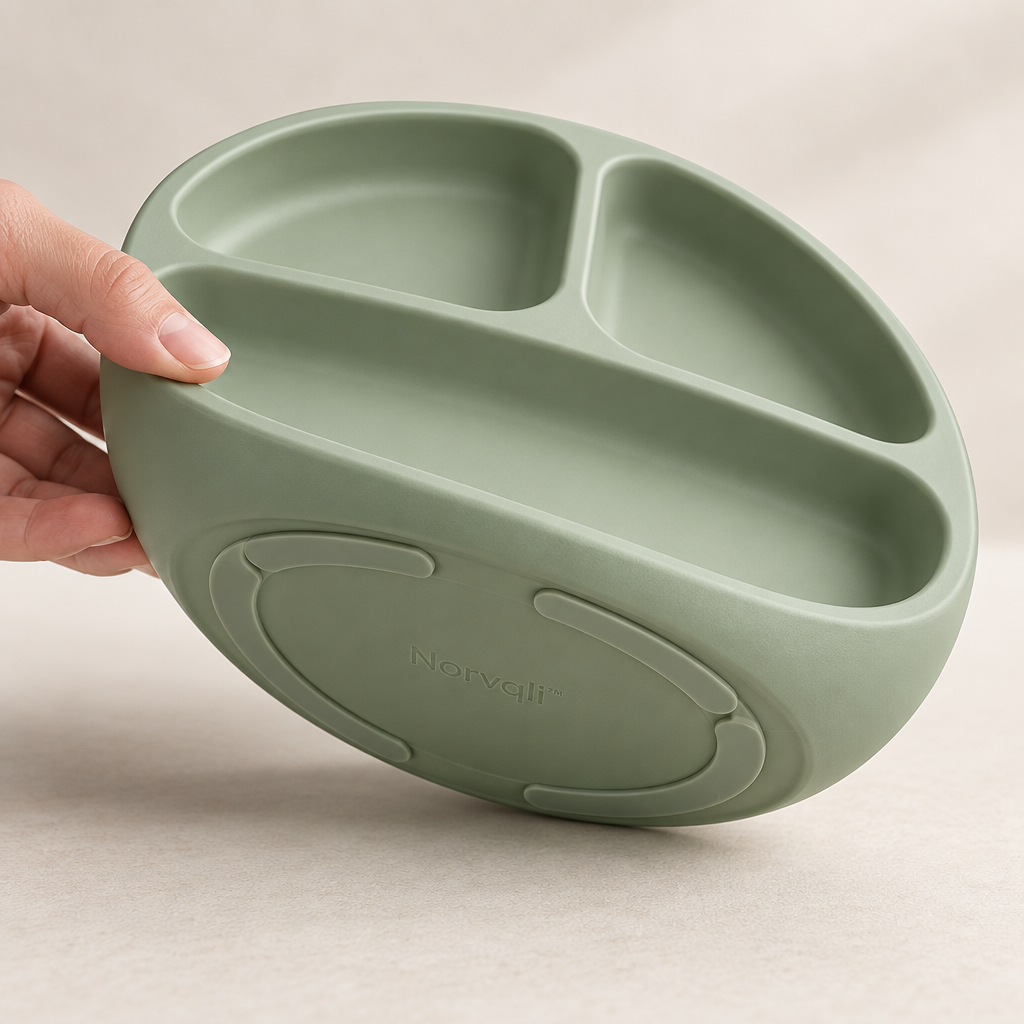Norvqli™ Non-Slip Compartment Children’s Plate main image 03