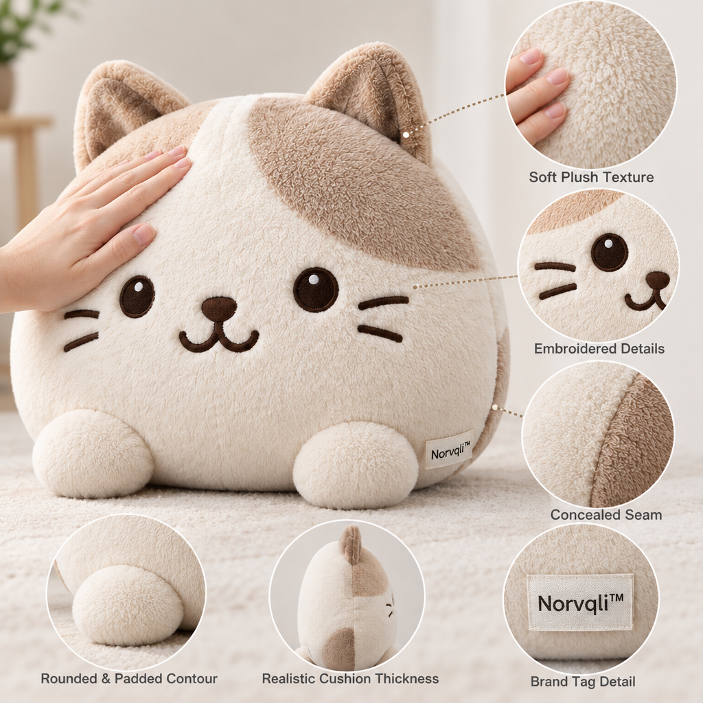 Norvqli™ Cartoon-Shaped Children’s Cushion main image 03