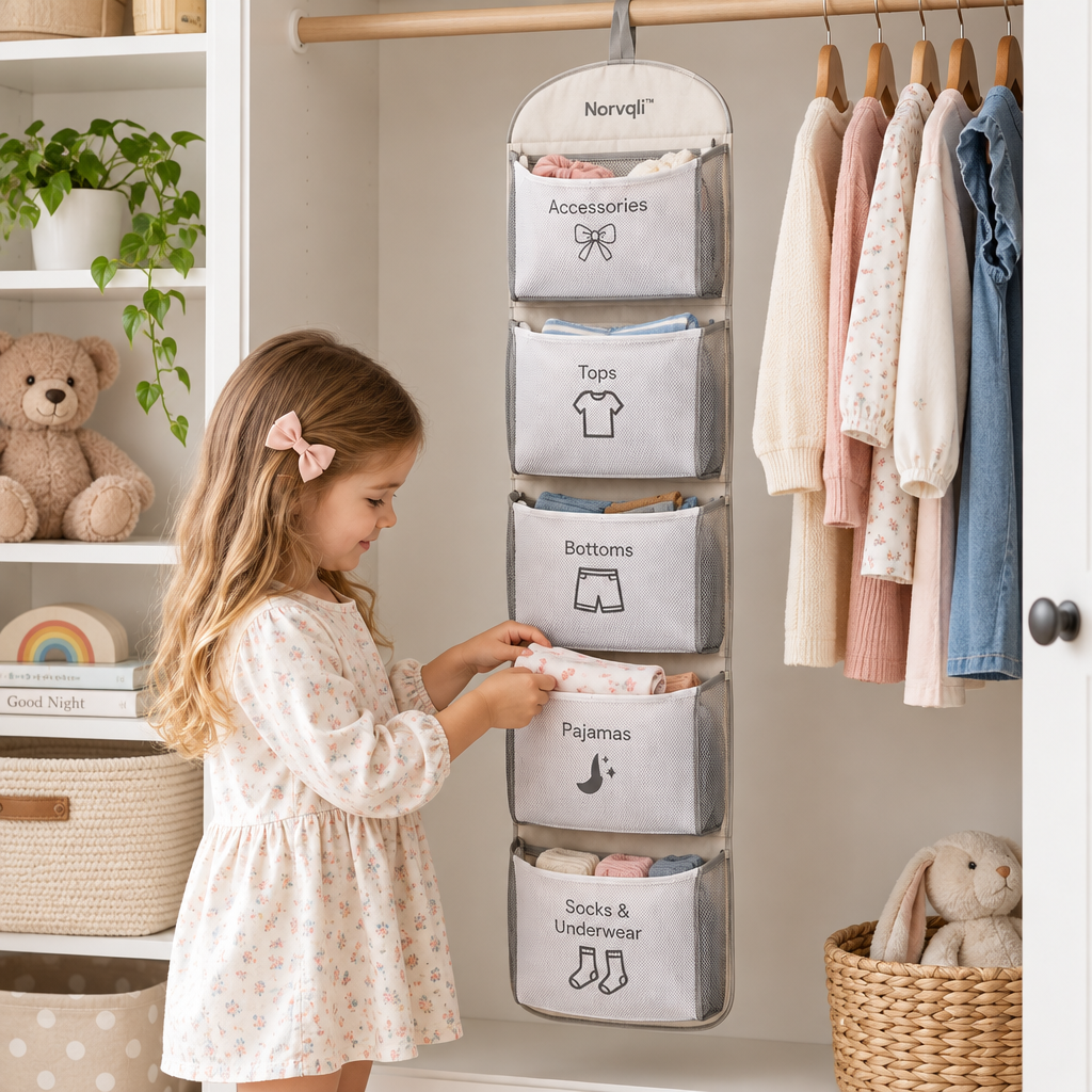 Norvqli™ Children’s Hanging Clothing Organizer main image 02