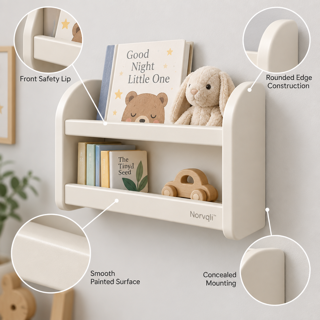 Norvqli™ Multi-Function Children’s Wall Shelf main image 03